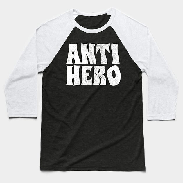 Anti Hero white grunge Baseball T-Shirt by Can Photo